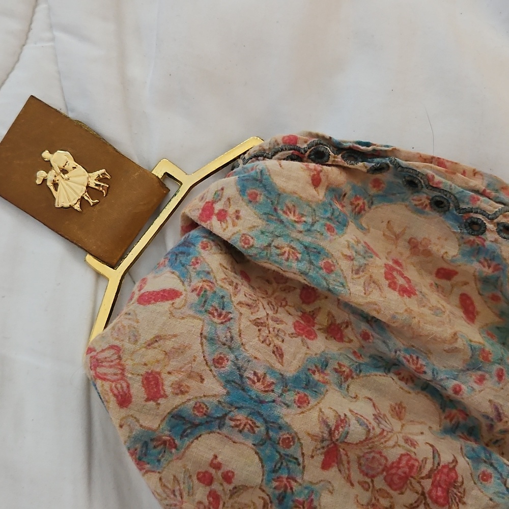 Vintage Leather brass square dancing accessory clip